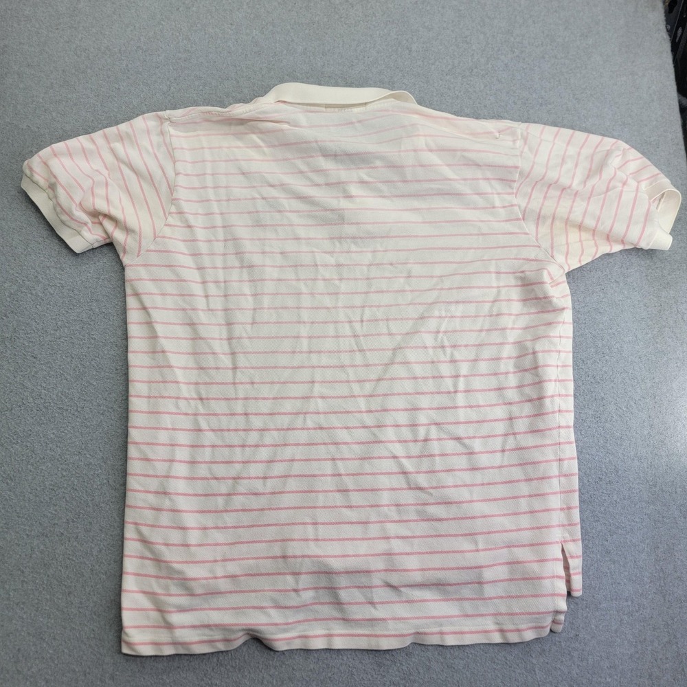Polo Ralph Lauren Polo Shirt Mens 2XL White Pink Striped Golf Crest Embroidered - Picture 8 of 13